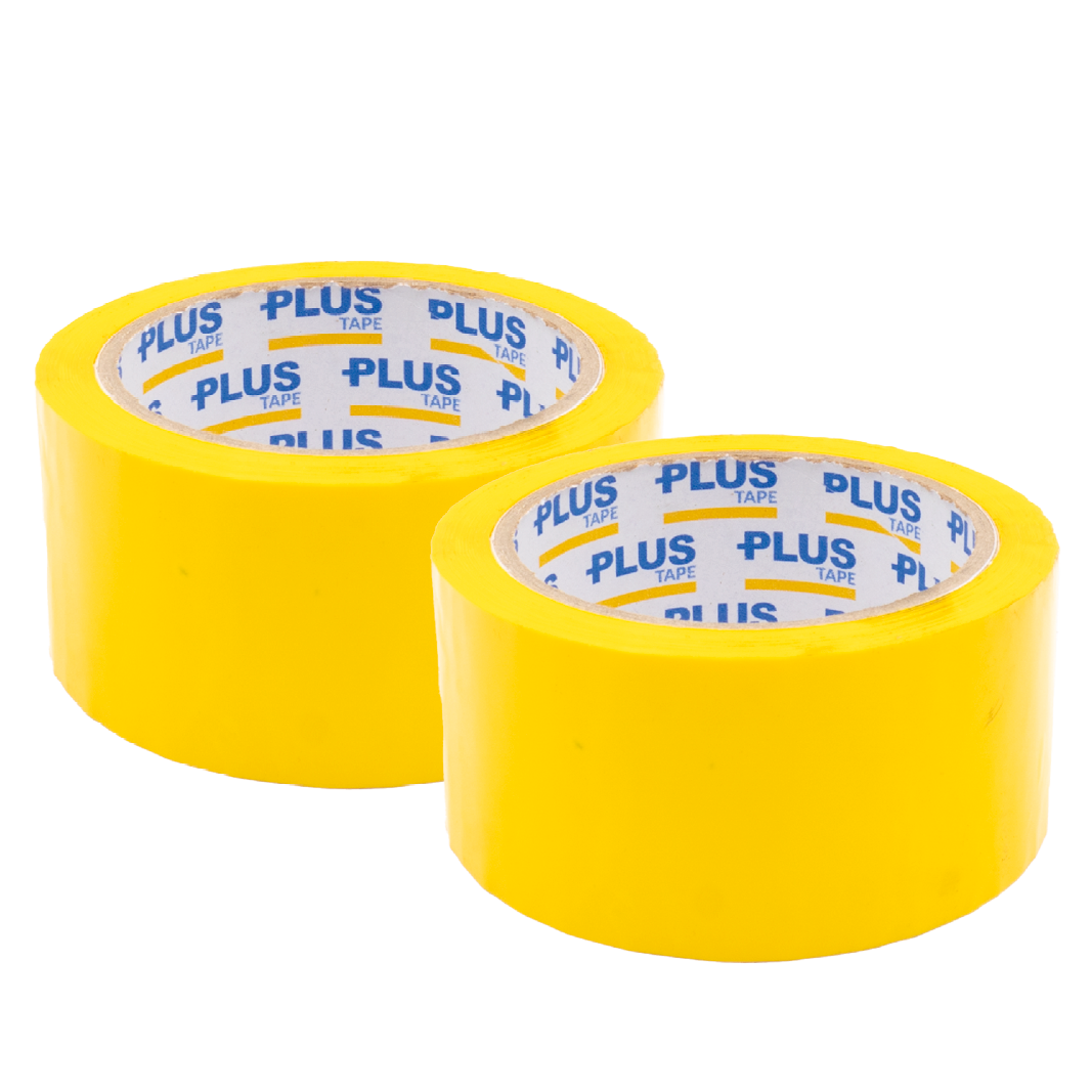 Plus Tape 75, Acrylic, Yellow