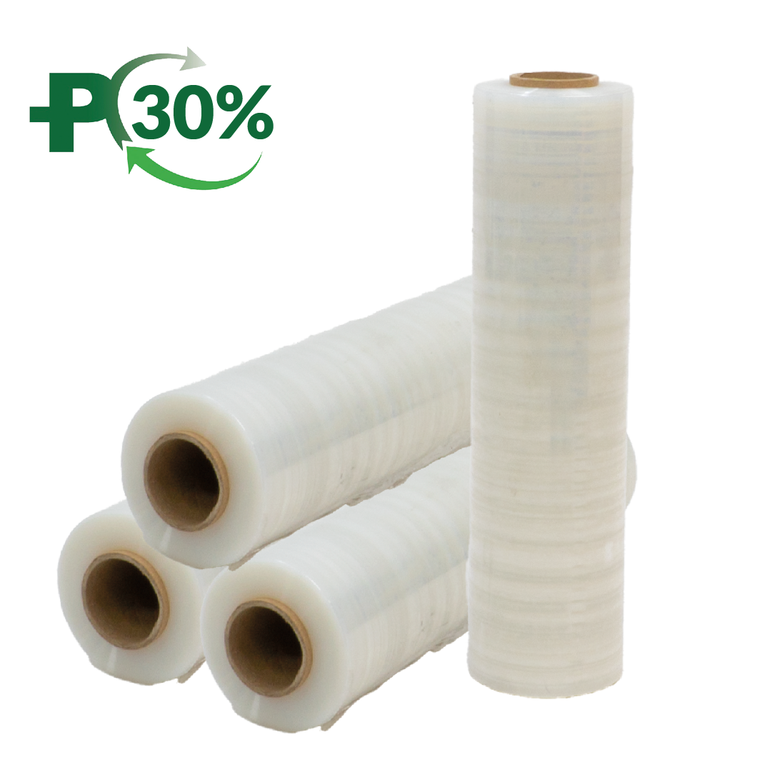 Clear Hand Wrap, 30% RC, Flush Core, 18mu