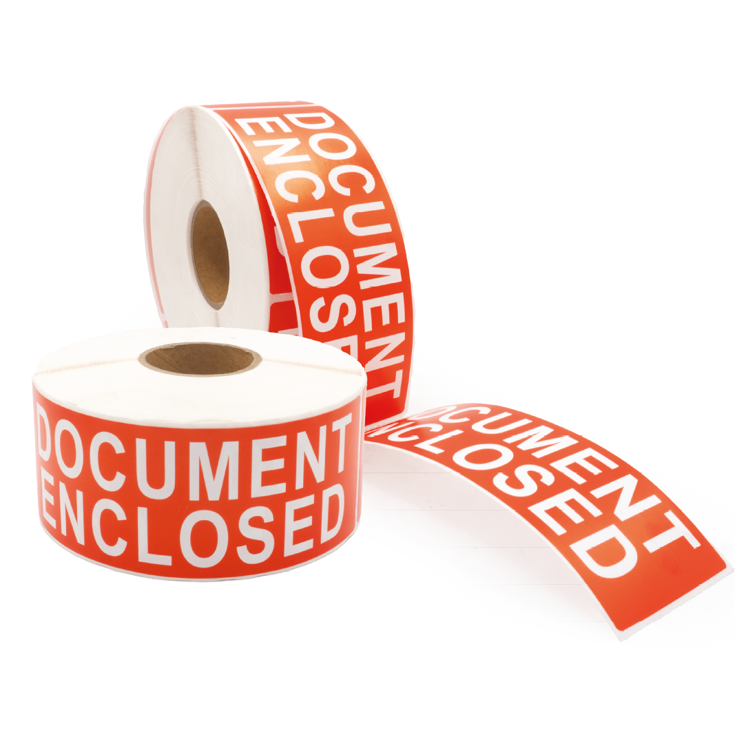 Documents Enclosed Printed Labels 500/roll
