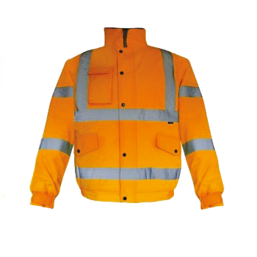 Cargo Hi-Vis Bomber Jacket, Orange