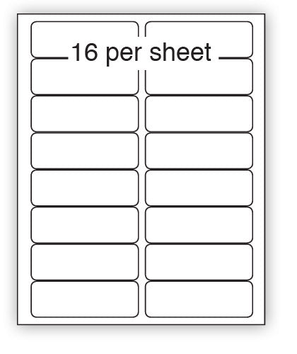 A4 Plain Labels, 16 Per Sheet