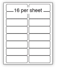 A4 Plain Labels, 16 Per Sheet