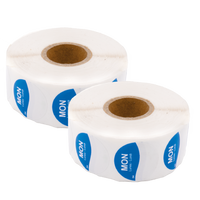 Day Dot Label Monday, Blue