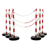Safety Chain Set, 6 Posts, Chain and S Hooks