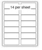 A4 Plain Labels, 14 Per Sheet