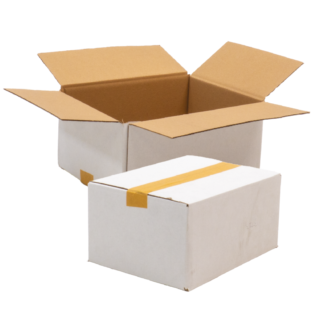 Single Wall Cardboard Box, Plain, 0201, White