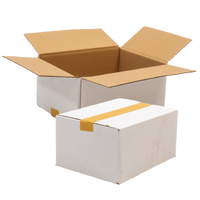 Single Wall Cardboard Box, Plain, 0201, White