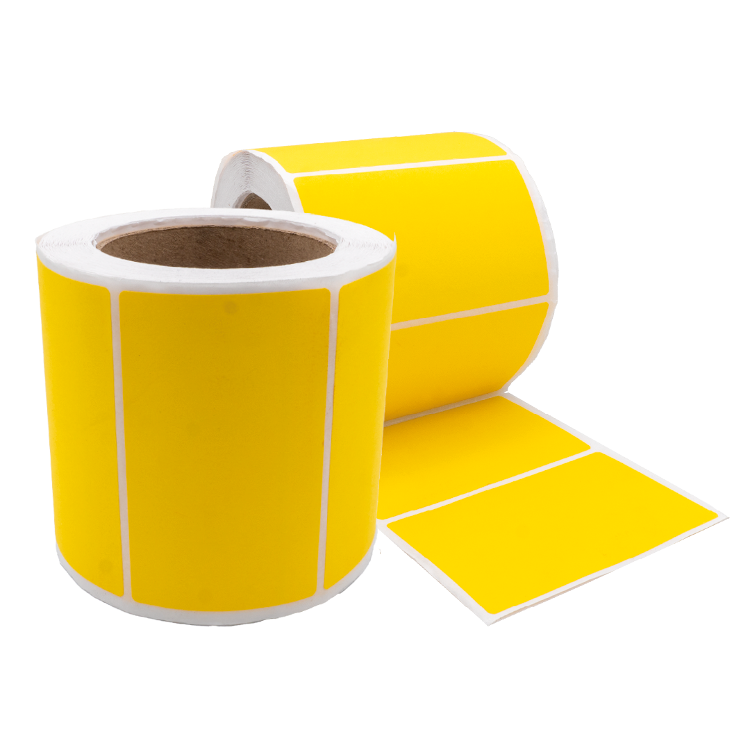 Yellow Self Adesive lablels