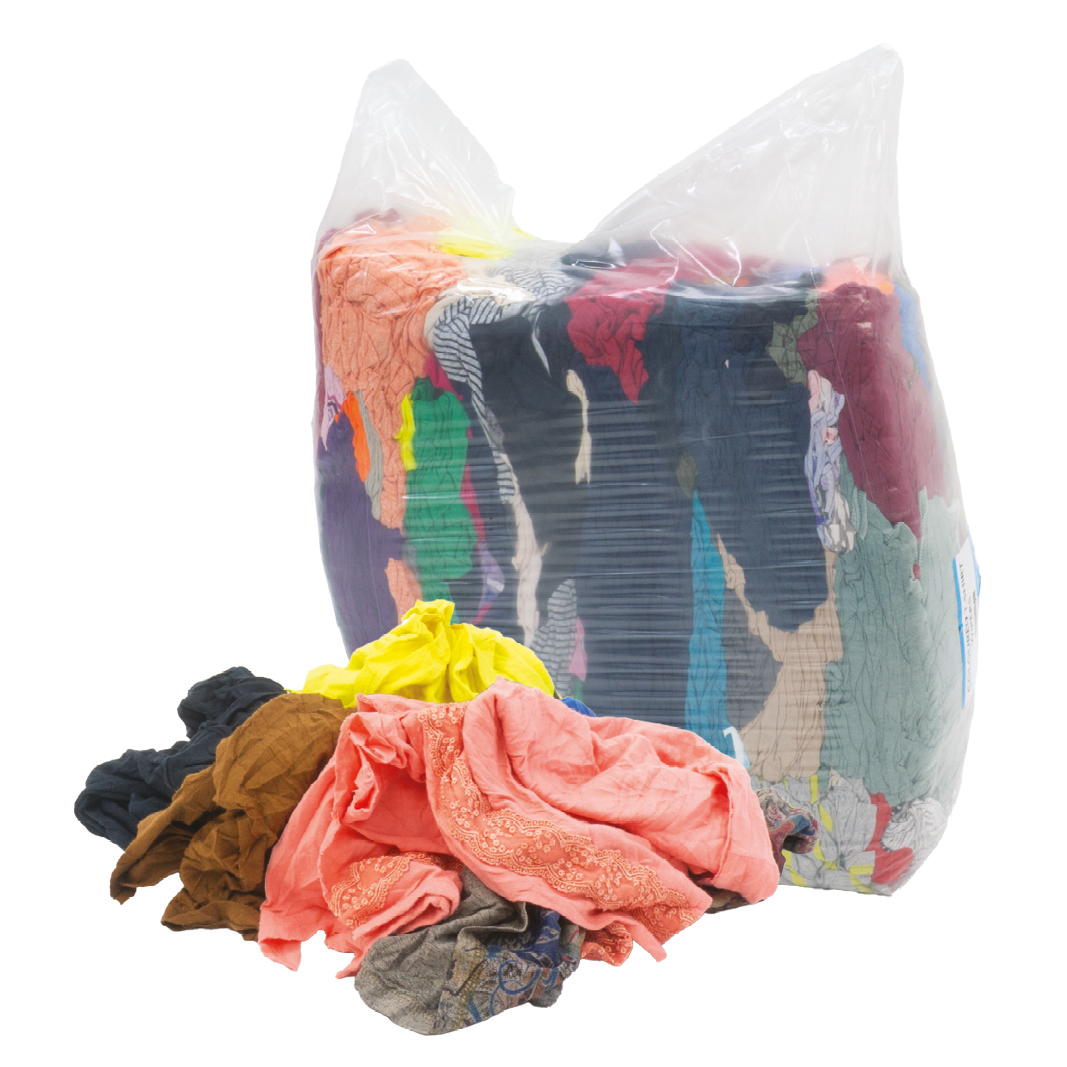 Cotton Rags, Mixed, 10kg Bale
